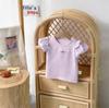 Roupas de Terno Estilo Coreano Verão 2024 Novas Calças para Bebê Menino de 1-3 Anos Conjunto de Duas Peças 100% Algodão Seção Fina Tipo A Roupas de Passeio