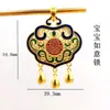 Colgante Mandala Amarillo Dios de la Riqueza con Baño de Oro de Larga Duración Llavero DIY Colgante para Coche Cadena para Suéter Accesorio