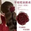 Presilha de Cabelo Flor de Camélia para Mulheres 2025 Nova Presilha de Cabelo de Meio Preso de Alto Padrão para a Parte de Trás da Cabeça Presilha de Tubarão Flor de Cabeça Cabeça