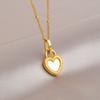 Collar de acero de titanio en tono dorado para mujer, no se decolora, lujo ligero, nicho, joyería de cadena para la clavícula, de alta gama, versátil, a la moda y para el temperamento