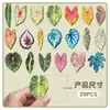 20 piezas de hojas de plantas artificiales, imanes de refrigerador magnéticos suaves, hojas coloridas, bestseller transfronterizo, pegatinas magnéticas decorativas impermeables