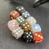 El Juego de Mesa Artesanal más Vendido de Amazon, Personalizado y Creativo, Cubos de Dados de Cristal Cuadrados de 15 mm Tallados con Puntos