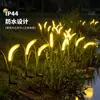Luz Solar para Césped Exterior Impermeable Hierba Artificial Cola de Zorro Iluminación de Paisaje Luz Decorativa para Villa Lámpara de Suelo para Jardín