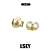 Tapones para Orejas de Plata de Ley S925, Tapones para Pezones de Oreja de Silicona con Galvanizado de Oro Real, Accesorios de Joyería de Plata