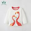 Camiseta de manga larga para niña, camiseta básica de algodón puro, ropa infantil europea y americana de otoño, camiseta casual versátil de cuello redondo para niños, para uso interior