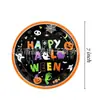 Letras Spot Decoración Fiesta de Halloween Pancarta de Fantasma Vaso de Papel Desechable Plato de Papel Servilleta de Papel Juego de Vajilla