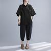 Camisa informal de moda con un solo pecho y holgada, nueva, de talla grande, para mujer, 2025