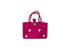 Bolso de fieltro con dibujos animados de celebridades de Internet, bolso de mano con diseño de oso de fresa, bolso de mano, bolso de compras ligero, bolso de almacenamiento