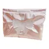 Bolsa de Maquillaje con Lazo Bordado Fresco Estilo Ins, Bolsa de Almacenamiento Interior Portátil de Alta Gama de Gran Capacidad