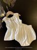 Traje de Jenny Baby Estilo Occidental Cuello de Encaje Top Chaleco Pantalones Fart Set de Dos Piezas Ropa de Verano para Bebé Niña Shorts