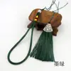 Colgante de Cuerda con Cuentas de Jade Sintético Borla de Boca de Pez Borla de Nudo Chino Accesorios para Colgar Decoración DIY