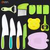 Alimento complementario para bebés cortador de moldes para bolas de arroz cuchillo pelador de melón y frutas cuchillo de corte para educación temprana no es fácil lastimar las manos cuchillo de fruta de plástico para niños