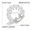 Broche Coroa de Pérolas Moda Atacado Transfronteiriço Acessórios de Menina Doce Estilo Japonês e Coreano Tendência Pino de Acessório Simples