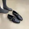 Versão em Pele de Ovelha~Mocassins Retrô com Estampa de Camélia para Mulheres, Sapatos Mary Jane de Lã com Bico Arredondado e Corte Profundo com Aumento Oculto de Altura