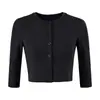 Conjunto de top corto fruncido en la cintura de un hombro estilo chica atrevida + cárdigan corto de manga media + pantalones largos ajustados acampanados para mujer