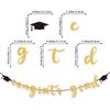 Felicidades Grad decoración temática temporada de graduación birrete guirnalda de letras graduación de enfermería Oro Rosa banderín