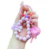 Llavero de Paleta con Cuentas Infundida en Aceite, Colgante de Cadena para Teléfono de Coche con Arena Líquida, Decoración para Bolso de Pareja, Pequeño Regalo al por Mayor