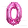 Nuevo globo de aluminio digital de 32 pulgadas con números del 0 al 9 para cumpleaños, color oro rosa, plateado y rosa.