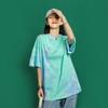 Camiseta de manga corta holgada con efecto tie-dye para mujer, estilo informal, combinable con todo, de verano 2020