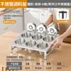 Caja de condimentos de acero inoxidable con compartimentos para condimentos, mermelada e ingredientes en polvo para hielo, adecuada para puestos