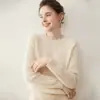 Suéter de Cachemira para Bebé para Mujer, Otoño e Invierno, Espesor Grosor, Cuello Redondo, Calado, Moda, Cálido, Camiseta Base de Punto