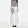 YECHUAN# Jeans Wide Leg Cor Café Lavado Retrô Outono Novo Cintura Alta Quadril Solto Cobrindo Calça Banana Afinando