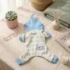 Ropa de Perro para Otoño e Invierno, Engrosada y Cálida, Algodón Acolchado con Bolsillos, Compatible con Correa, Ropa para Mascotas para Gatos y Bichón Frisé, Abrigo de Algodón de Cuatro Patas para Perros