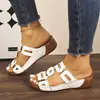 Sudeste Asiático Comercio Exterior Nuevo Estilo Suela Gruesa Hebilla Hueca Sandalias de Playa de Una Tira Talla Grande para Mujer Tacón de Cuña Ligero eBay