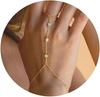 Europa e Estados Unidos pulseira transfronteiriça de miçangas de painço miçangas de arroz anel de pérola de zircônia corrente de dedo joia pulseira
