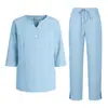Xiyin Camisa de Uniforme Cirúrgico Casual Confortável de Manga Meia-Manga com Decote em V Abotoada Unissex Conjunto de Uniforme Cirúrgico Estilo Europeu e Americano