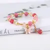 Nuevo Pulsera de Cristal de Flor para Mujer Cristal Rosa Flor de Sol Hermana Novia Pulsera de Estudiante Pulsera Pequeña de Margarita Al por Mayor