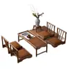 Mesa de Café de Bambú Tatami, Mesa Pequeña Sencilla para Ventana Abuhardillada, Mesa de Café Pequeña Estilo Japonés, Mesa de Piso, Mesa Baja Zen, Combinación de Mesa y Silla Retro