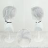 Nuevo Modelo de Amor y Espacio Profundo Qin Che Peluca de Cosplay, Cabello Realista Encaje Hecho a Mano Crochetado Peluca Gris Oscura Set al por Mayor
