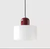 Lámpara Colgante Estilo Vintage Bauhaus Línea Larga Dormitorio Mesita de Noche Vidrio Lámpara Colgante Pequeña Mesa de Comedor Accesorios de Iluminación Minimalistas