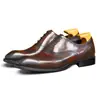 HPIOPL Calidad 5505 Madera Imitación Brock Zapatos Cuadrados de Cuero Japonés 2023 Nuevos Zapatos de Cuero Transfronterizos