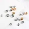 Cuentas de Silicona Planas con Agujero Pasante, Cuentas de Cobre, Hebilla Antideslizante, Accesorios Hechos a Mano para Collares, Pulseras y Bisutería, Cuentas Espaciadoras