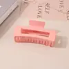 Pinza para el Cabello Mate Transfronteriza Tipo Pinza de Tiburón con Acabado de Alta Gama, Pinza de Garra Rectangular Simple de 13 cm, Tamaño Grande para Cabello Grueso, Accesorio para el Cabello para Mujer