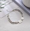 Pulsera de Retratos de Niña de Plata S925 para Mujer, Estilo Moderno y Sexy para Combinar con Todo, Joyería ins, Regalo para Novia