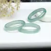 Anel de Jade Natural Grau A, Pingente de Jade Água Azul para Homens e Mulheres, Par de Anéis, Anel de Jade, Anel de Jade Liso, Anel de Joia