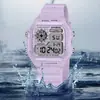 SYNOKE nuevo color de moda reloj electrónico luminoso impermeable deportivo para hombres y mujeres cuadrado clásico retro deportivo estudiantes