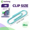 Comercio Electrónico Transfronterizo 28 mm Clips de Papel Coloridos Carpeta Metálica Papelería para Estudiantes Colores Mixtos 60 Piezas Fábrica de Origen Venta al por Mayor