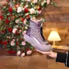 Colección de invierno 2026 estilo coreano: Zapatos de algodón estilo noreste, impermeables y antideslizantes, diseño de caña corta con cremallera frontal, forro polar para abrigar, y modernos zapatos de exterior para mujer