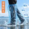 Cubrezapatos Desechables para Lluvia Espesados Tubo Medio Alto Largo Rafting Viaje Granja Impermeable Antipolvo Plástico Pe Resistente al Desgaste