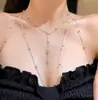 Collar de cadena de pecho de lujo para mujer, accesorios sexy de bikini europeos y americanos, venta al por mayor y dropshipping