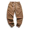 Pantalones casuales de pana con textura de grano de maíz para hombre, estilo chino, ajustados, de moda, disponibles en stock para primavera y otoño, estilo retro japonés y coreano
