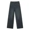 Jeans de Pierna Ancha para Mujer 2025 Nuevo Otoño e Invierno Cintura Alta Vintage Adelgazantes Sueltos Rectos para Figuras Petite