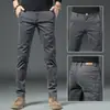 Calças casuais masculinas de alta qualidade de Hong Kong, calças sociais finas de perna reta para o verão, calças compridas da moda estilo coreano, confortáveis e versáteis