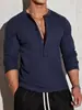 Outono 2025 Nova Camiseta de Manga Longa para Comércio Exterior Transfronteiriço Camisa Básica Masculina Europeia e Americana Solta Versátil Gola Redonda Cor Sólida