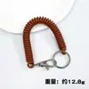 Juego de llaveros y tarjetas con cuerda de resorte de plástico, accesorios para bolsas, cordón elástico de color antipérdida, venta al por mayor