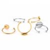 Anillos Ajustables de Acero Inoxidable para Montaje de Joyería DIY al por Mayor, Monturas de Anillo Lisas, Monturas Vacías, Anillos con Bandeja, Bases para Anillos de Piedras de Tiempo